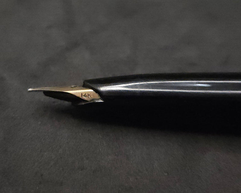 Sailor Black and Gold Pocket Fountain Pen 14k Gold Fine Nib