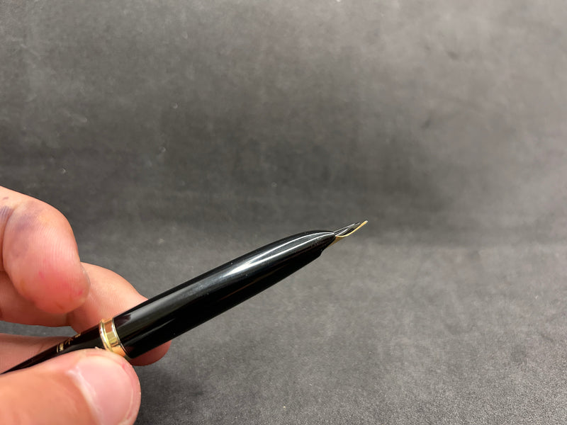 Platinum Black & Gold Pocket Fountain Pen 18K Gold EF Nib
