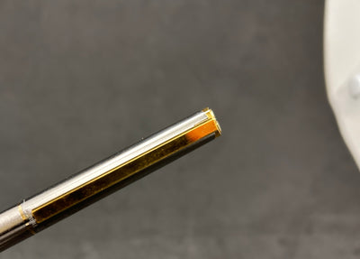 Dunhill Gemline Stainless Steel Fountain Pen 14K Gold F Nib