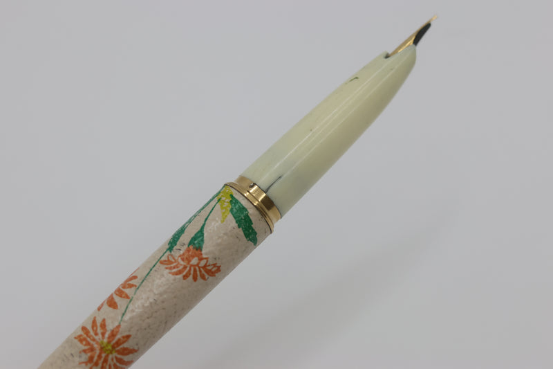 Sailor Floral Leather - 18K Fountain Pen & Ballpoint Pen Set