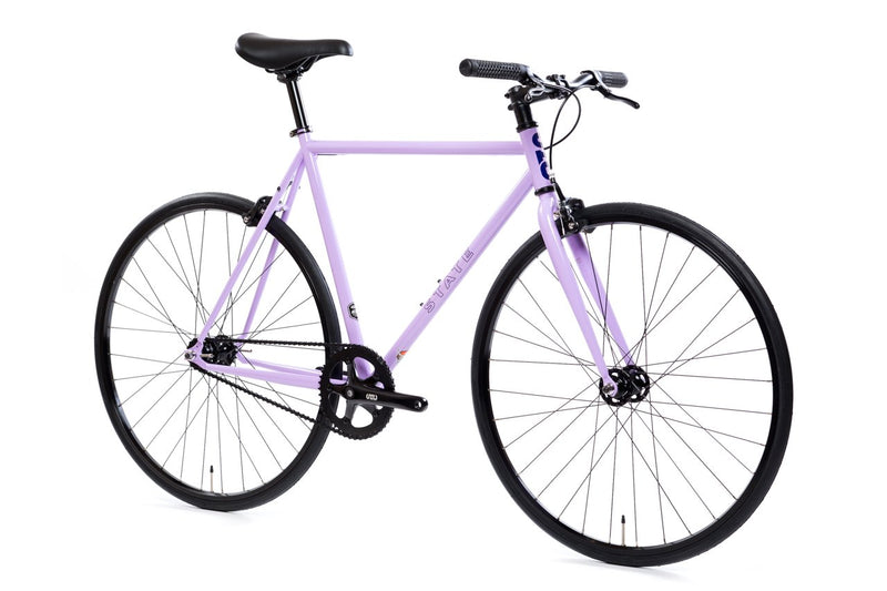 State Bicycle Co. - 4130 - PERPLEXING PURPLE – RISER BARS - "LO-PRO" WHEELS - (FIXED GEAR / SINGLE-SPEED)