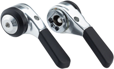 microSHIFT - Down Tube Shifter Set, 10-Speed Road, Double/Triple, Shimano Compatible, Silver