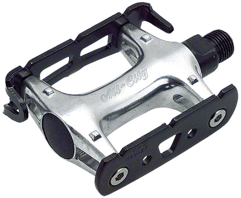 All City - Standard Track Pedals - 9/16" - Black/Silver