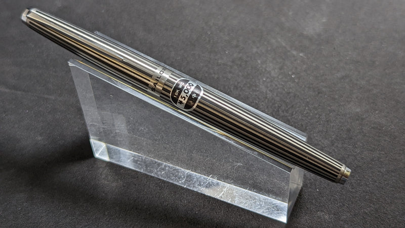 Sailor Steel Black Stripe NOS Fountain Pen 18k WG Sailor 