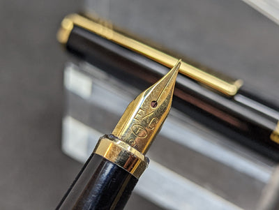 EXCEED Black & Gold Fountain Pen Fine nib